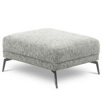 HOCKER Textil Grau  - Schwarz/Grau, Design, Textil/Metall (96/45/80cm) - P & B