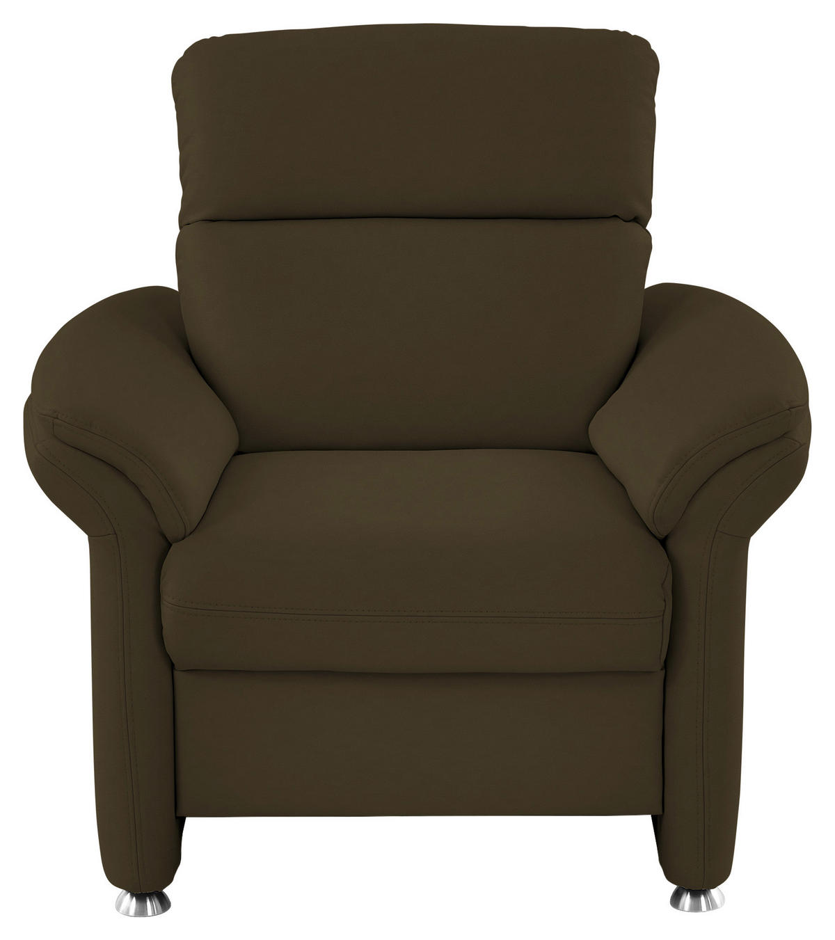 SESSEL in Echtleder Waldgrün  - Waldgrün/Alufarben, KONVENTIONELL, Leder/Metall (98/96/92cm) - Beldomo Premium