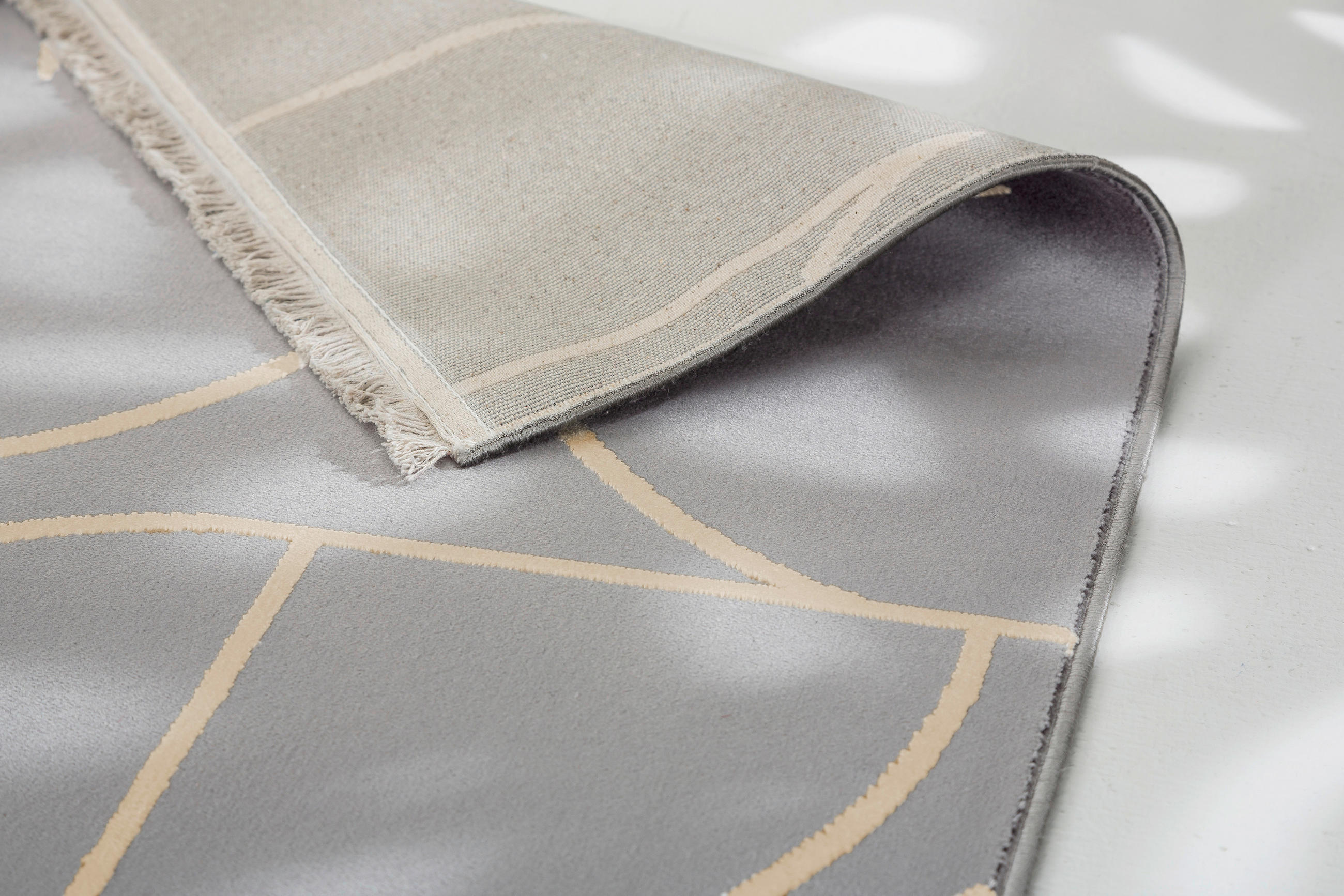 WEBTEPPICH 160/230 cm Magic Grau, Goldfarben  - Goldfarben/Grau, Design, Textil (160/230cm) - Schöner Wohnen