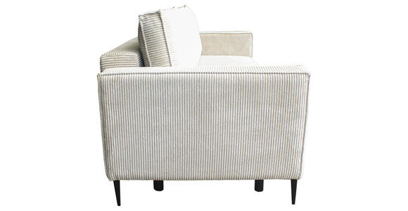 SCHLAFSOFA Cord Naturfarben  inkl. Rückenkissen, Bettkasten, Schlaffunktion, Rücken echt, Liegefläche im Originalstoff  - Schwarz/Naturfarben, KONVENTIONELL, Textil/Metall (222/93/98cm) - Carryhome