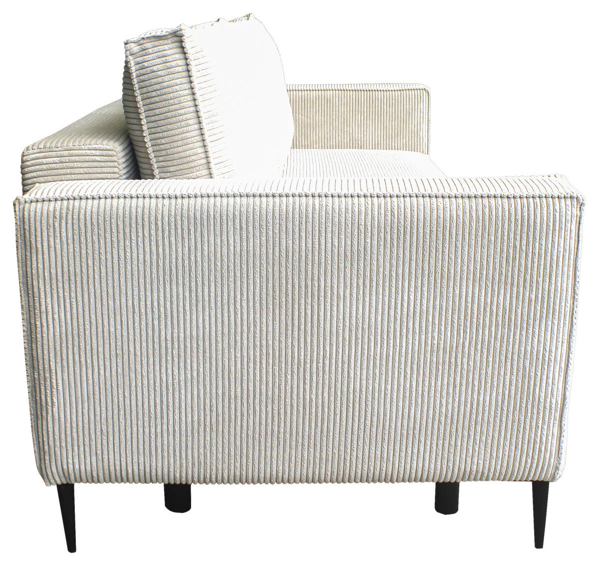 SCHLAFSOFA Cord Naturfarben  inkl. Rückenkissen, Bettkasten, Schlaffunktion, Rücken echt, Liegefläche im Originalstoff  - Schwarz/Naturfarben, KONVENTIONELL, Textil/Metall (222/93/98cm) - Carryhome