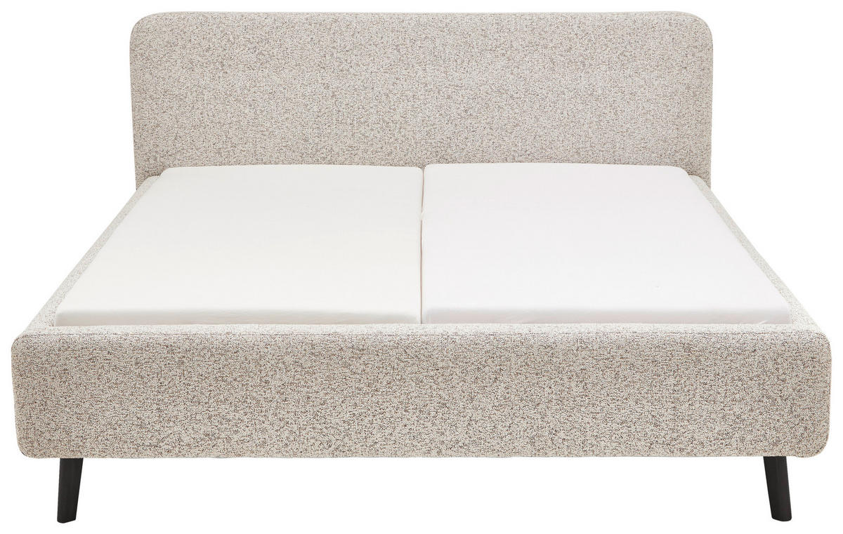 POLSTERBETT 120/200 cm, {[inkl. ],item.attr('349-543'),[, ]} - Beige/Schwarz, Design, Holz/Textil (120/200cm) - Xora
