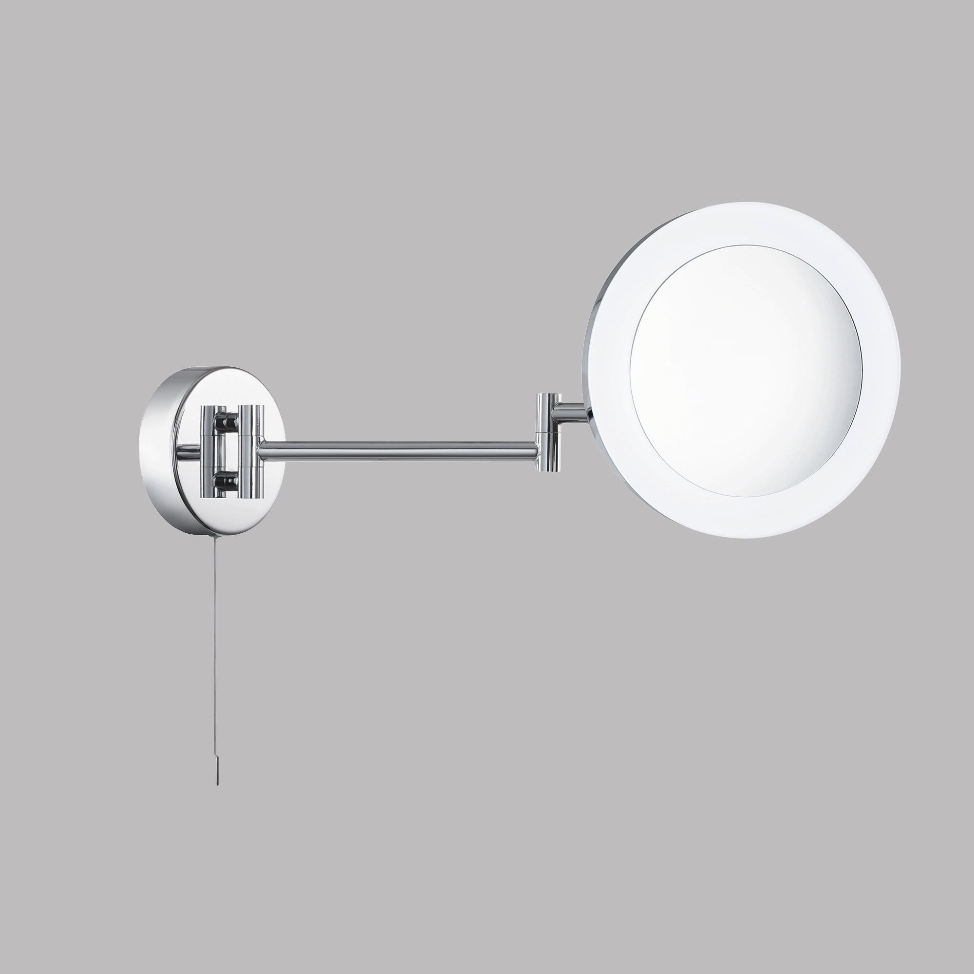 BADEZIMMER-WANDLEUCHTE Bathroom Mirror 20/20 cm   - Chromfarben, Basics, Glas/Kunststoff (20/20cm)