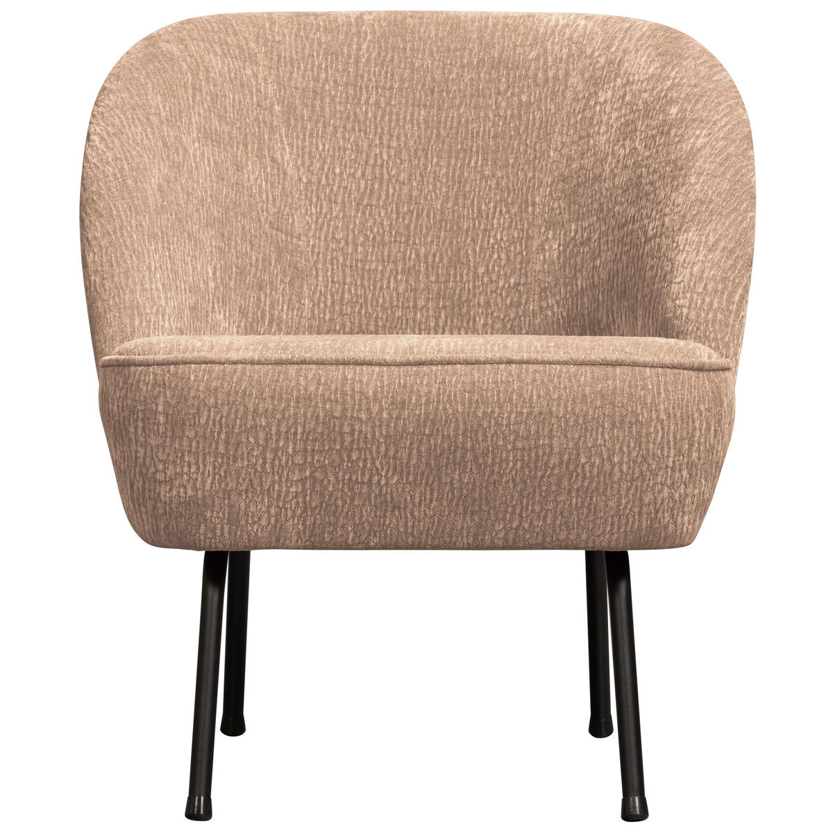 SESSEL in Chenille Sandfarben  - Sandfarben/Schwarz, Design, Textil/Metall (57/69/70cm) - Livetastic