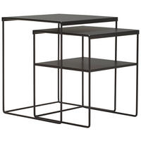 SATZTISCH in Metall 38/38/45 cm  - Schwarz, Design, Metall (38/38/45cm) - MID.YOU