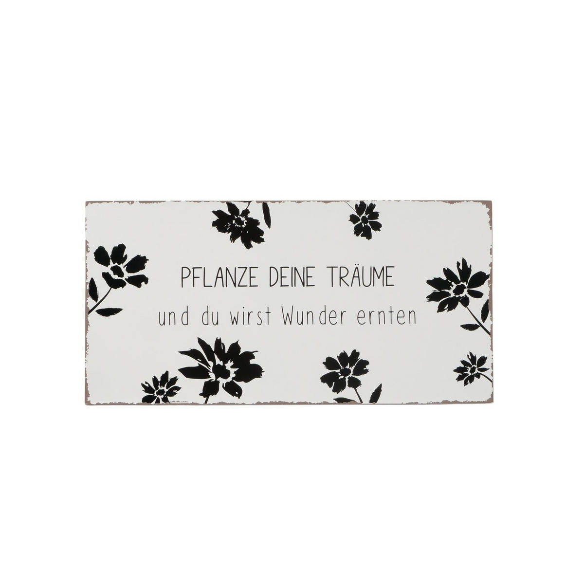 DEKOSCHILD 40/20 cm  - Beige/Schwarz, Basics, Metall (40/20cm)