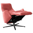 RELAXSESSEL in Leder Rot  - Anthrazit/Rot, Design, Leder/Metall (71/114/84cm) - Johann Jakob