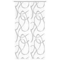 FLÄCHENVORHANG  2 Stück  blickdicht  60/260 cm   - Grau Hochglanz/Weiß, KONVENTIONELL, Textil (60/260cm)