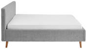 POLSTERBETT 180/200 cm  in Grau  - Eichefarben/Grau, Design, Holz/Textil (180/200cm) - Visionight