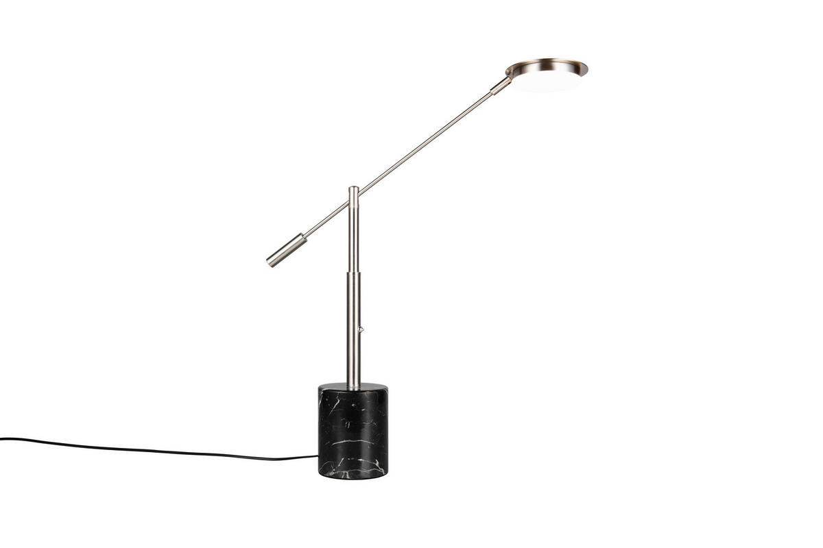 LED-TISCHLEUCHTE Fiore   - Schwarz/Nickelfarben, KONVENTIONELL, Stein/Metall (65/12/47cm) - Trio Leuchten