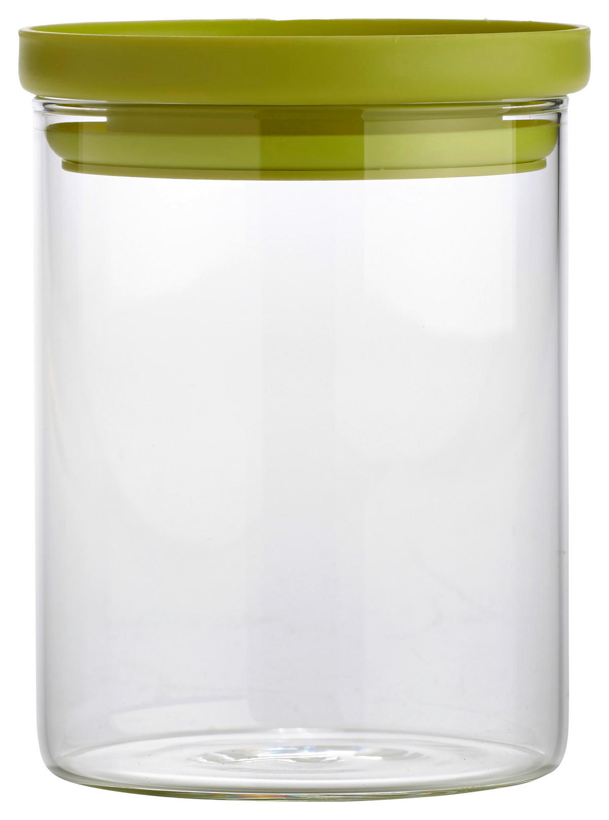 RECIPIENT DEPOZITARE ALIMENTE  0,7 L  - străveziu/verde, Basics, plastic/sticlă (9,5/12cm) - Homeware Profession.