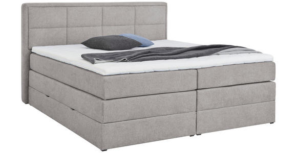 BOXSPRINGBETT 180/200 cm  in Grau  - Schwarz/Grau, KONVENTIONELL, Kunststoff/Textil (180/200cm) - Esposa