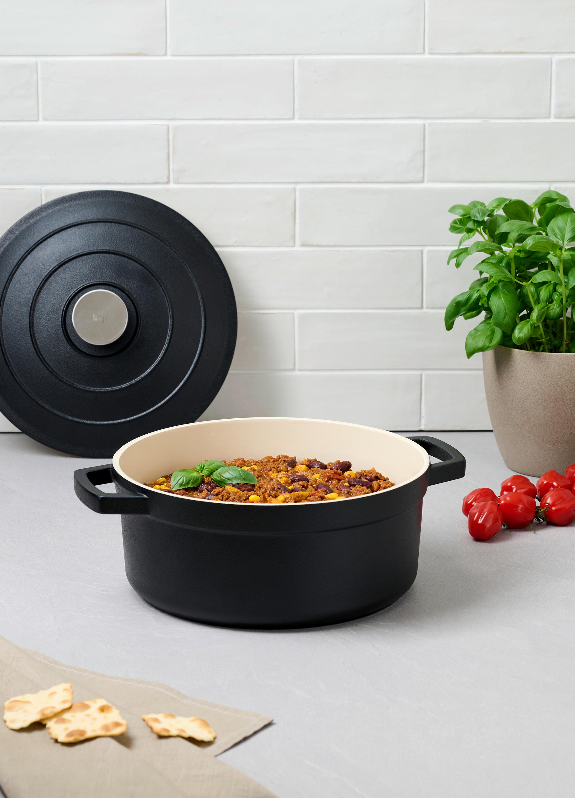 KOCHTOPF 4.26 L  - Edelstahlfarben/Creme, Basics, Metall (24/10,5cm) - Homeware Profession.