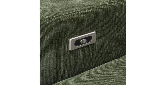 ECKSOFA in Chenille Olivgrün  - Schwarz/Olivgrün, KONVENTIONELL, Textil/Metall (178/264cm) - Hom`in