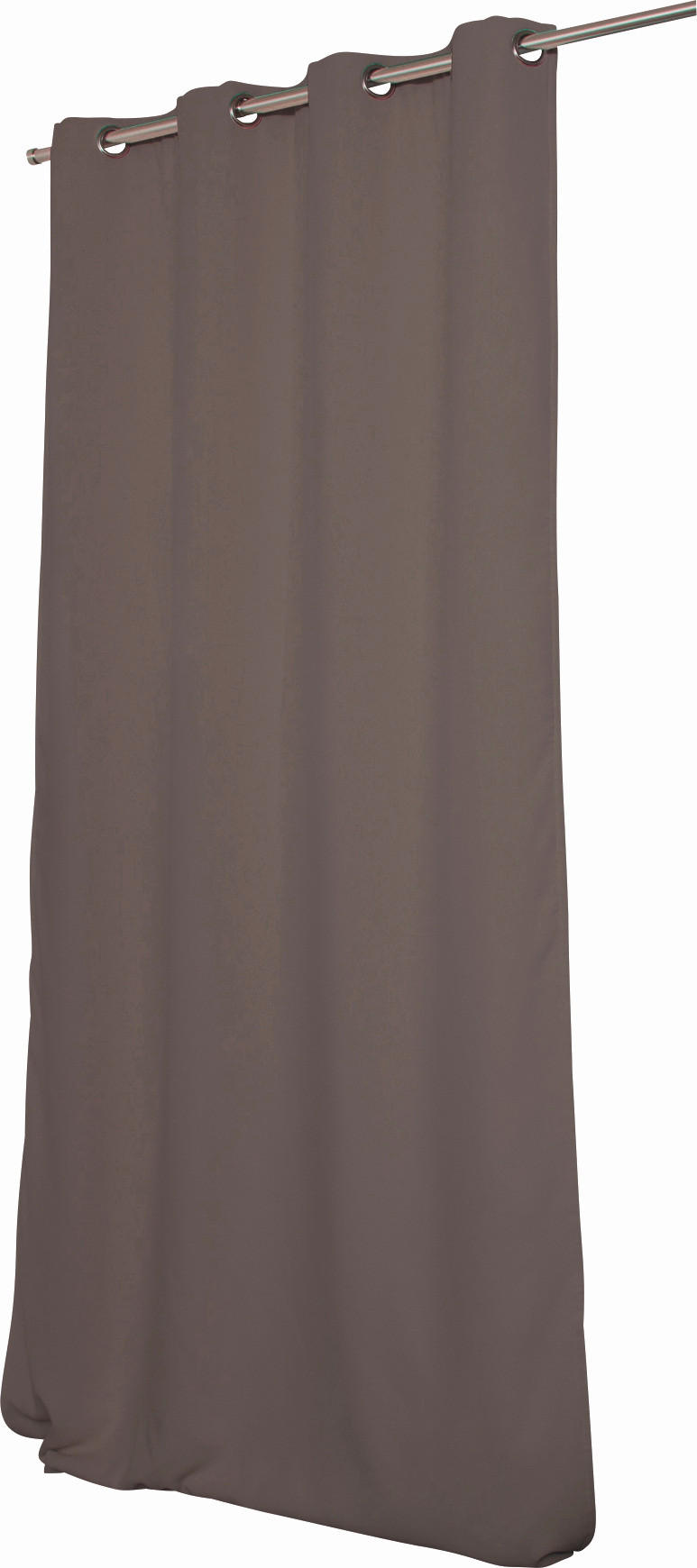 LÄRMSCHUTZVORHANG Verdunkelung 145/260 cm   - Grau, Design, Textil/Metall (145/260cm)