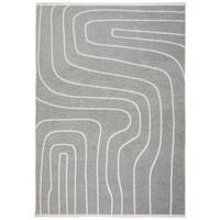 FLACHWEBETEPPICH  Wohnzimmer 80/150 cm Olivia Grau, Weiß rechteckig  - Weiß/Grau, LIFESTYLE, Textil (80/150cm) - Novel