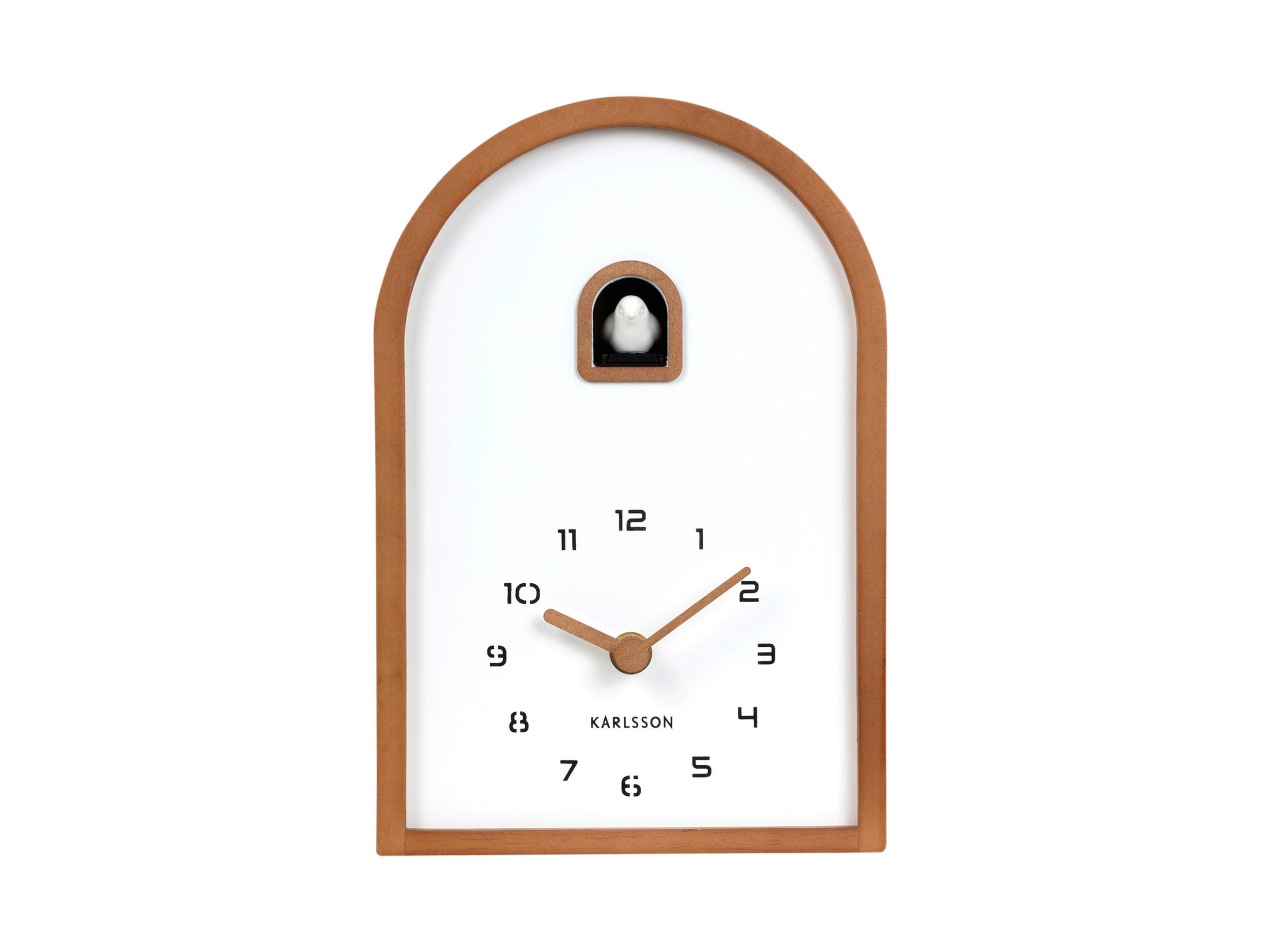 TISCHUHR Curva Dunkelbraun 17/25/6 cm  - Dunkelbraun, Basics, Holz (17/25/6cm) - Karlsson