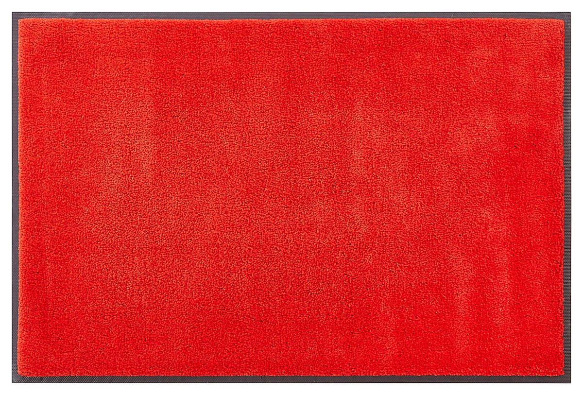 FUßMATTE  40/60 cm  Rot  - Rot, KONVENTIONELL, Kunststoff/Textil (40/60cm) - wash+dry
