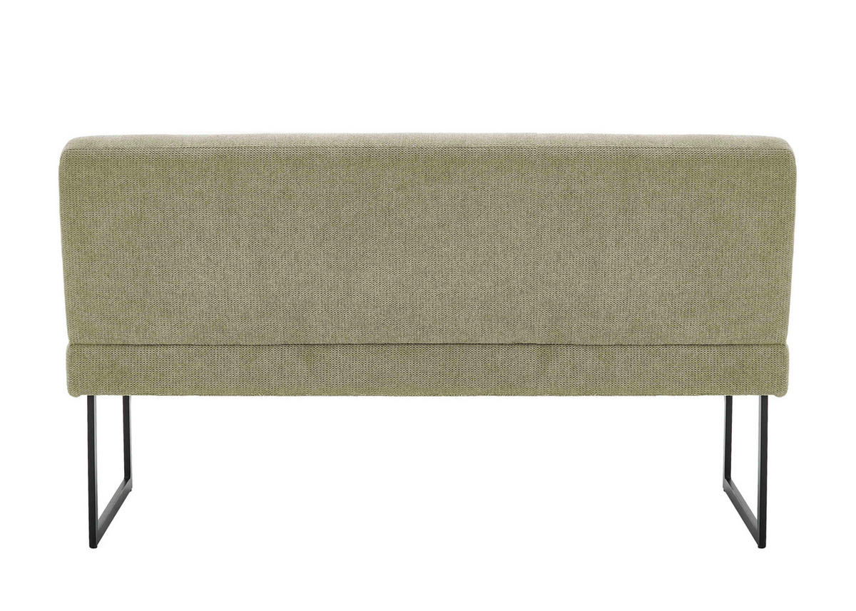 SITZBANK 140/85/50 cm Webstoff Hellgrün  - Schwarz/Hellgrün, Design, Textil/Metall (140/85/50cm) - Novel