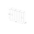 DREHTÜRENSCHRANK 298/240/63 cm,  in Weiß, 6-türig  - Schwarz/Weiß, Design, Glas/Holzwerkstoff (298/240/63cm) - Dieter Knoll