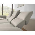 ECKSOFA  in Flachgewebe Naturfarben Armteilverstellung, Relaxfunktion, Drehsitzfunktion  175-224/255-365 cm  - Schwarz/Naturfarben, Design, Textil/Metall (175-224/255-365cm) - Dieter Knoll