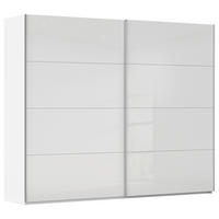 SCHWEBETÜRENSCHRANK 271/223/68 cm 2 Tür(en)-türig Weiß  - Alufarben/Weiß, Design, Glas/Holzwerkstoff (271/223/68cm) - Xora