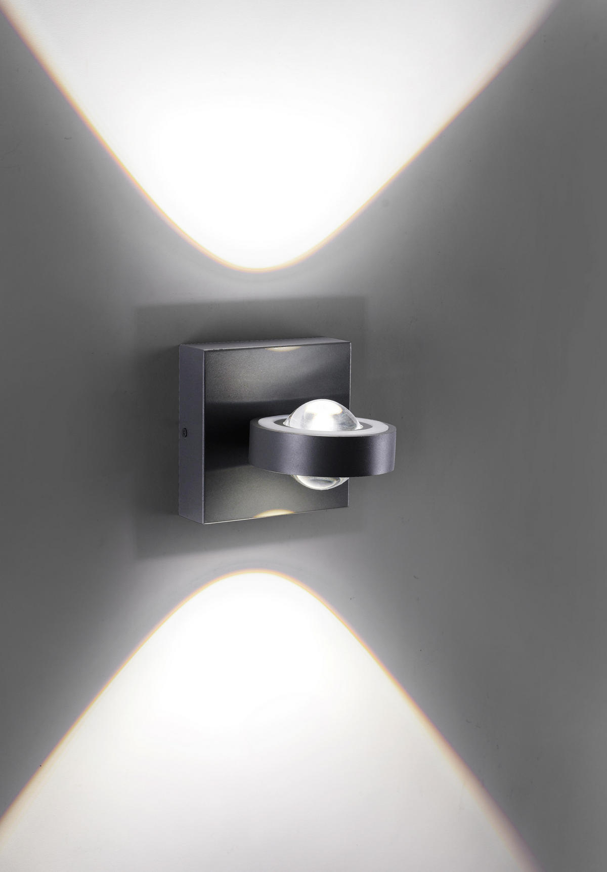 LED-WANDLEUCHTE - Anthrazit, Design, Metall (15,7/13/13cm) - Paul Neuhaus