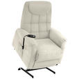 FERNSEHSESSEL in Mikrofaser Ecru - Ecru/Schwarz, KONVENTIONELL, Kunststoff/Textil (83/113/92cm) - Xora