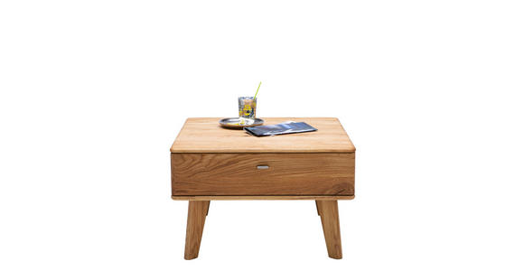 COUCHTISCH in Holz 70/70/45 cm - Champagner/Eichefarben, KONVENTIONELL, Holz/Metall (70/70/45cm) - Voleo