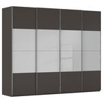 SCHWEBETÜRENSCHRANK  in Graphitfarben, Seidengrau  - Chromfarben/Seidengrau, KONVENTIONELL, Glas/Holzwerkstoff (271/223/68cm) - Novel