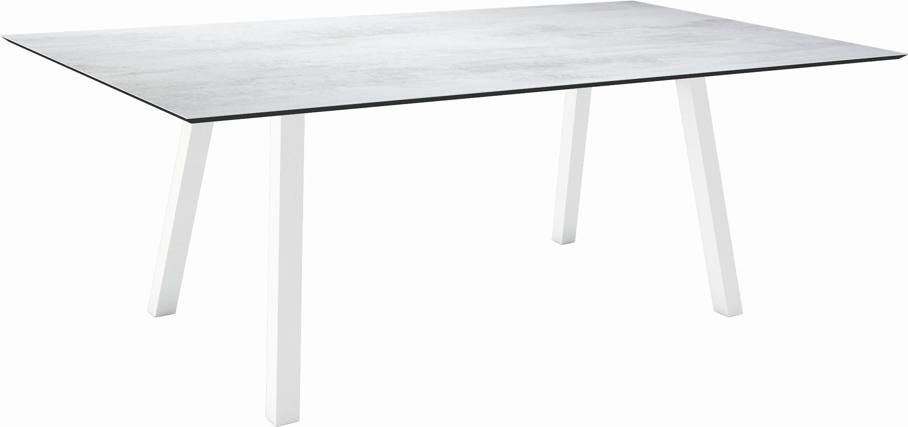 GARTENTISCH Kunststoff Hellgrau rechteckig  - Hellgrau/Weiß, MODERN, Kunststoff/Metall (180/100/75cm) - Stern