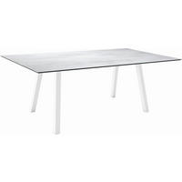 GARTENTISCH Kunststoff Hellgrau rechteckig  - Hellgrau/Weiß, MODERN, Kunststoff/Metall (180/100/75cm) - Stern