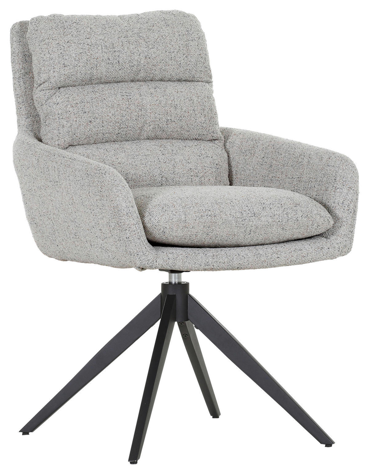 ARMLEHNSTUHL  in Flachgewebe  - Beige/Schwarz, Design, Textil/Metall (60/89/69cm) - Novel