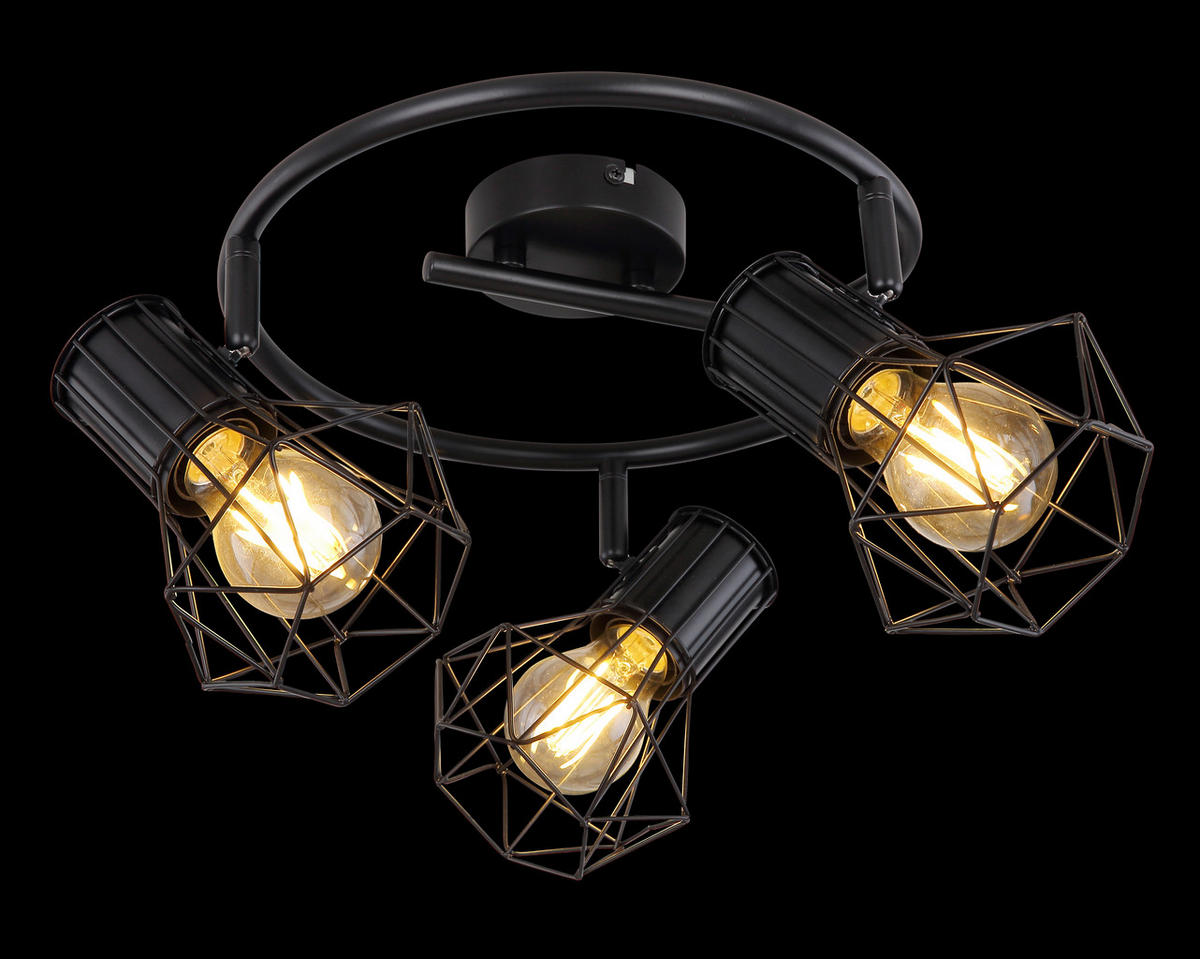 BODOVÉ SVÍTIDLO, 40 W/E27, 28,5/19 cm  - černá, Lifestyle, kov (28,5/19cm) - Marama