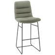 BARHOCKER in Textil Graugrün  - Schwarz/Graugrün, Design, Textil/Metall (52/122/66cm) - Dieter Knoll