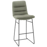 BARHOCKER in Textil Graugrün  - Schwarz/Graugrün, Design, Textil/Metall (52/122/66cm) - Dieter Knoll