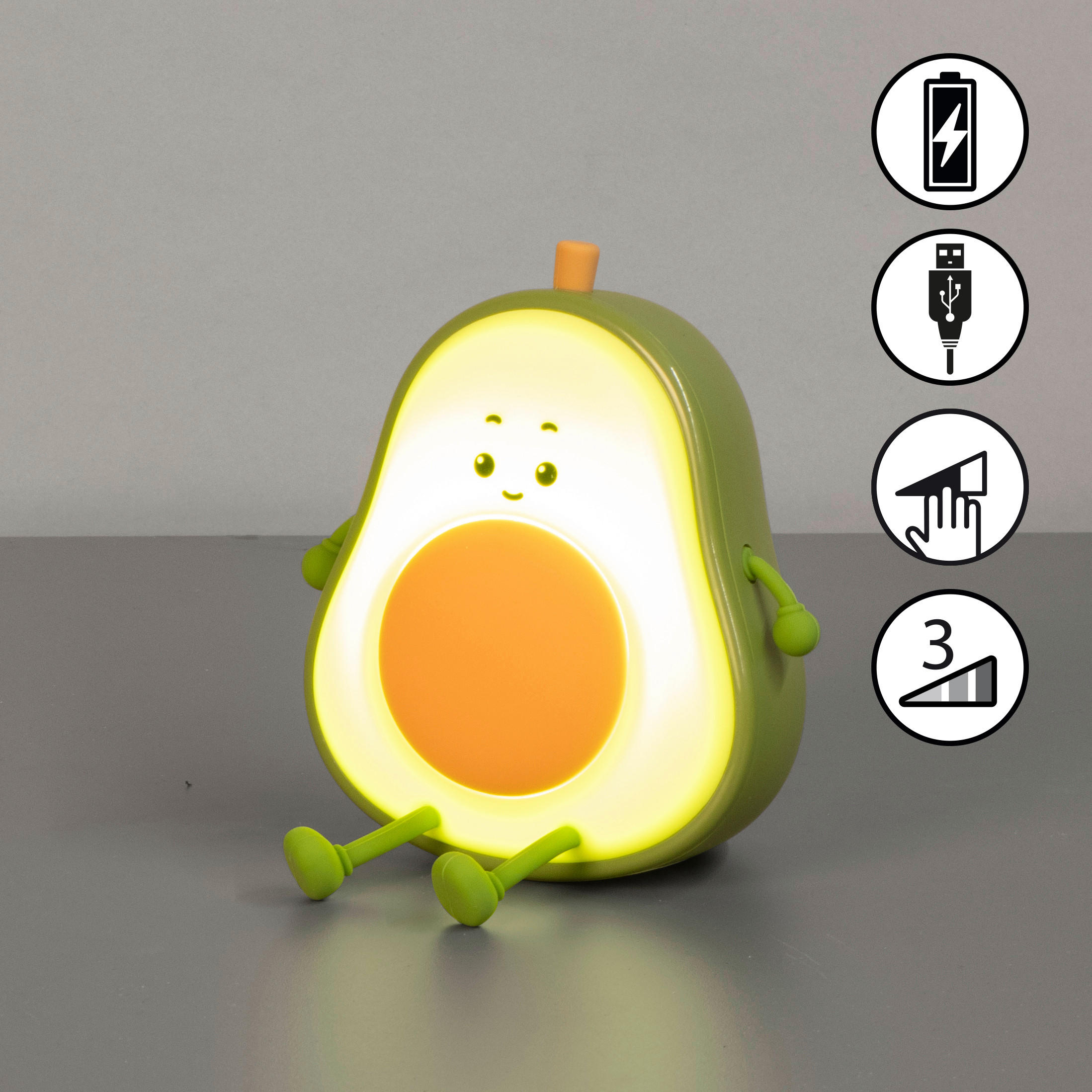 KINDER-NACHTLICHT Bobi 11/9,5/13,5 cm   - Grün, Trend, Kunststoff (11/9,5/13,5cm)
