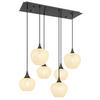 HÄNGELEUCHTE 86/42/120 cm    - Klar/Schwarz, Konventionell, Glas/Metall (86/42/120cm) - Globo