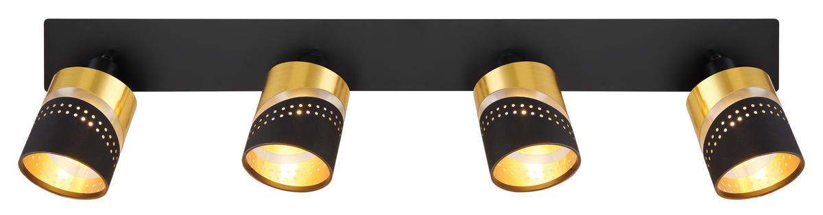 STRAHLER 80/9/20,5 cm   - Goldfarben/Schwarz, Design, Kunststoff/Textil (80/9/20,5cm) - Globo