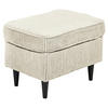 HOCKER in Textil Creme  - Creme/Schwarz, Basics, Holz/Textil (63/43/42cm) - MID.YOU