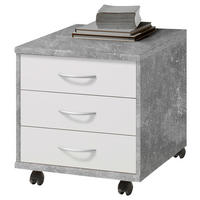 PREDALNIK NA KOLESCIH  siva  - srebrne barve/siva, Basics, umetna masa/leseni material (46/48/54cm) - Carryhome