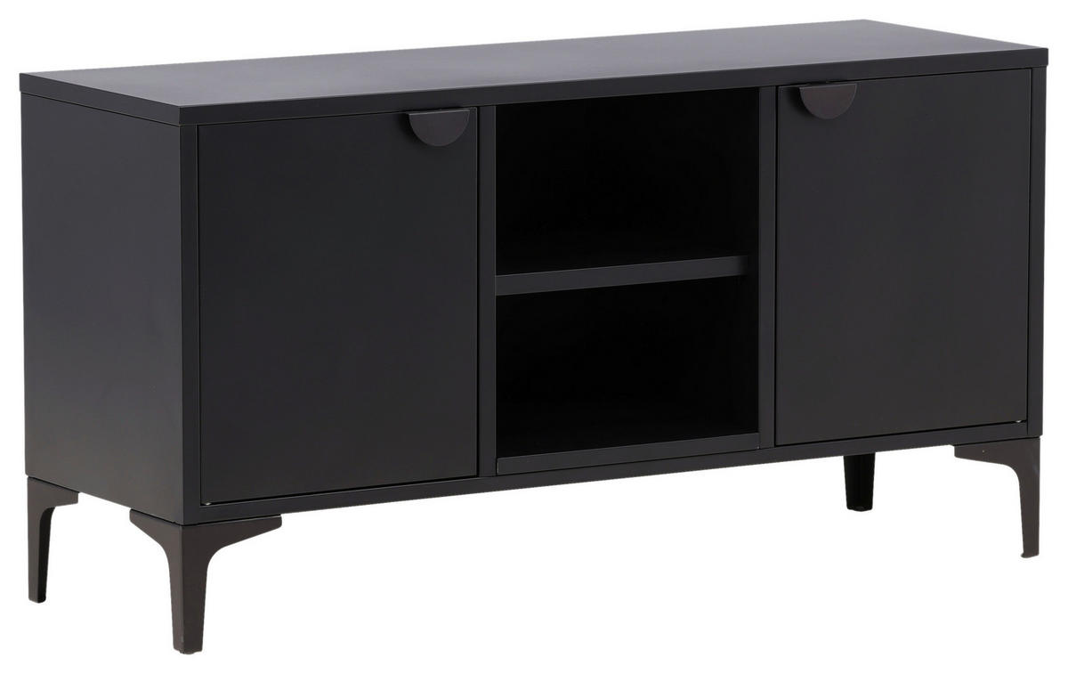 LOWBOARD  in 120/63/40 cm  - Schwarz, Design, Metall (120/63/40cm) - Livetastic