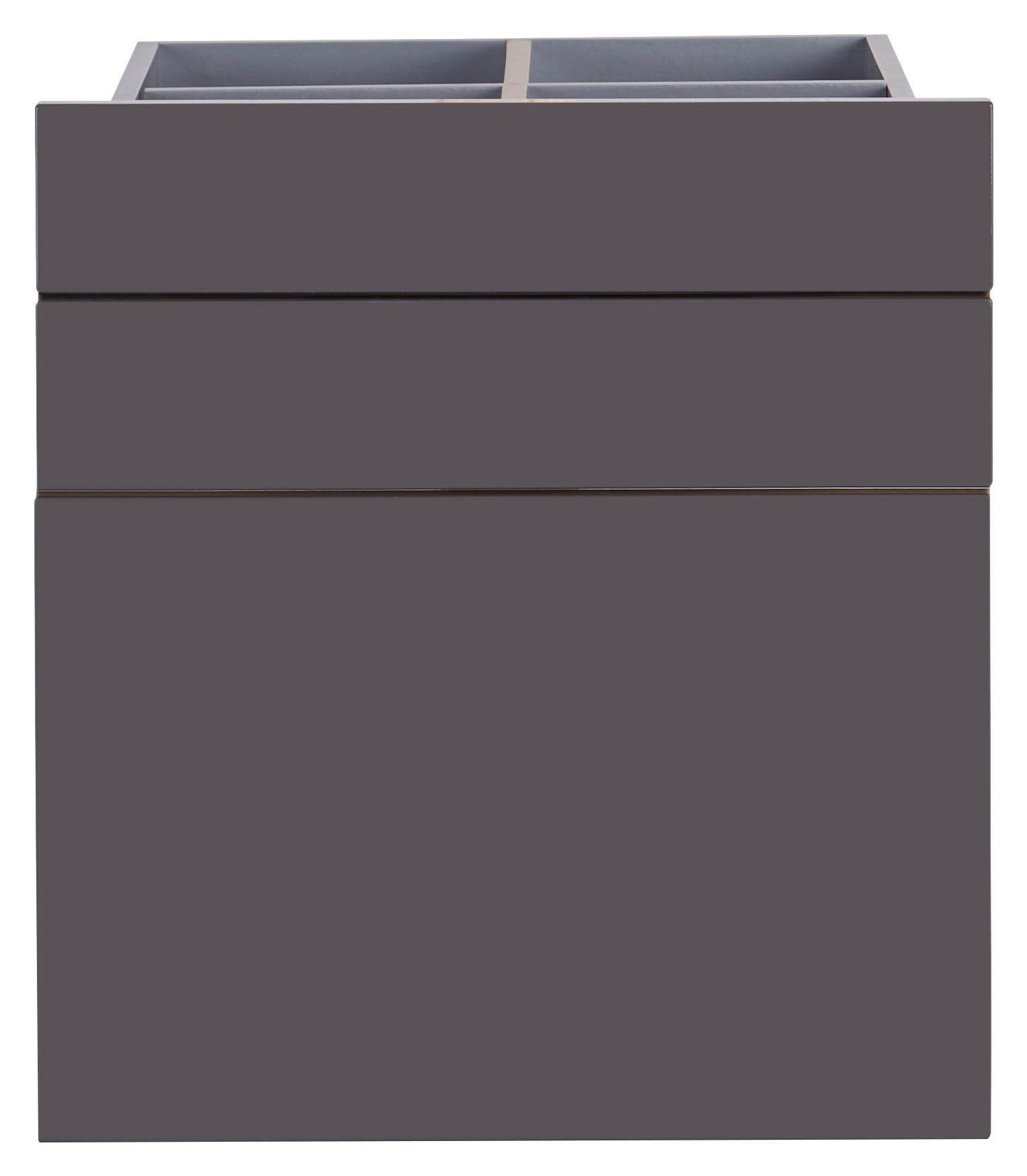 SADA ZÁSUVEK, antracitová, 45,3/50,3/46,8 cm - antracitová, Konvenční, kompozitní dřevo (45,3/50,3/46,8cm) - Hom`in