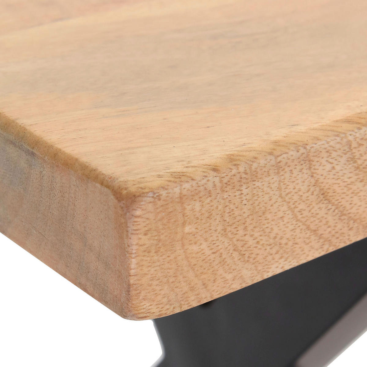 SITZBANK 160/45/40 cm Naturfarben Mangoholz massiv Metall  - Schwarz/Naturfarben, LIFESTYLE, Holz/Metall (160/45/40cm) - Landscape