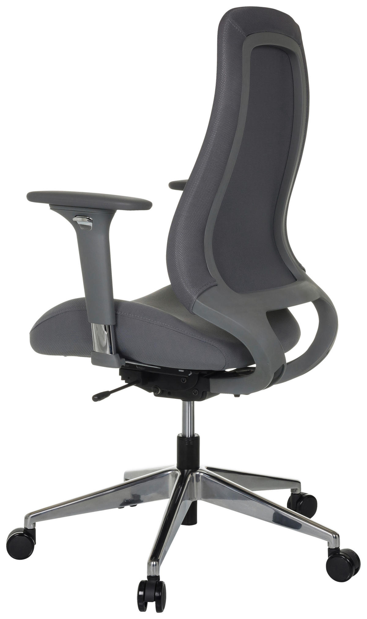 VRTLJIVI STOL tekstil siva  - srebrne barve/siva, Moderno, kovina/umetna masa (64/110 - 119/56cm) - MID.YOU