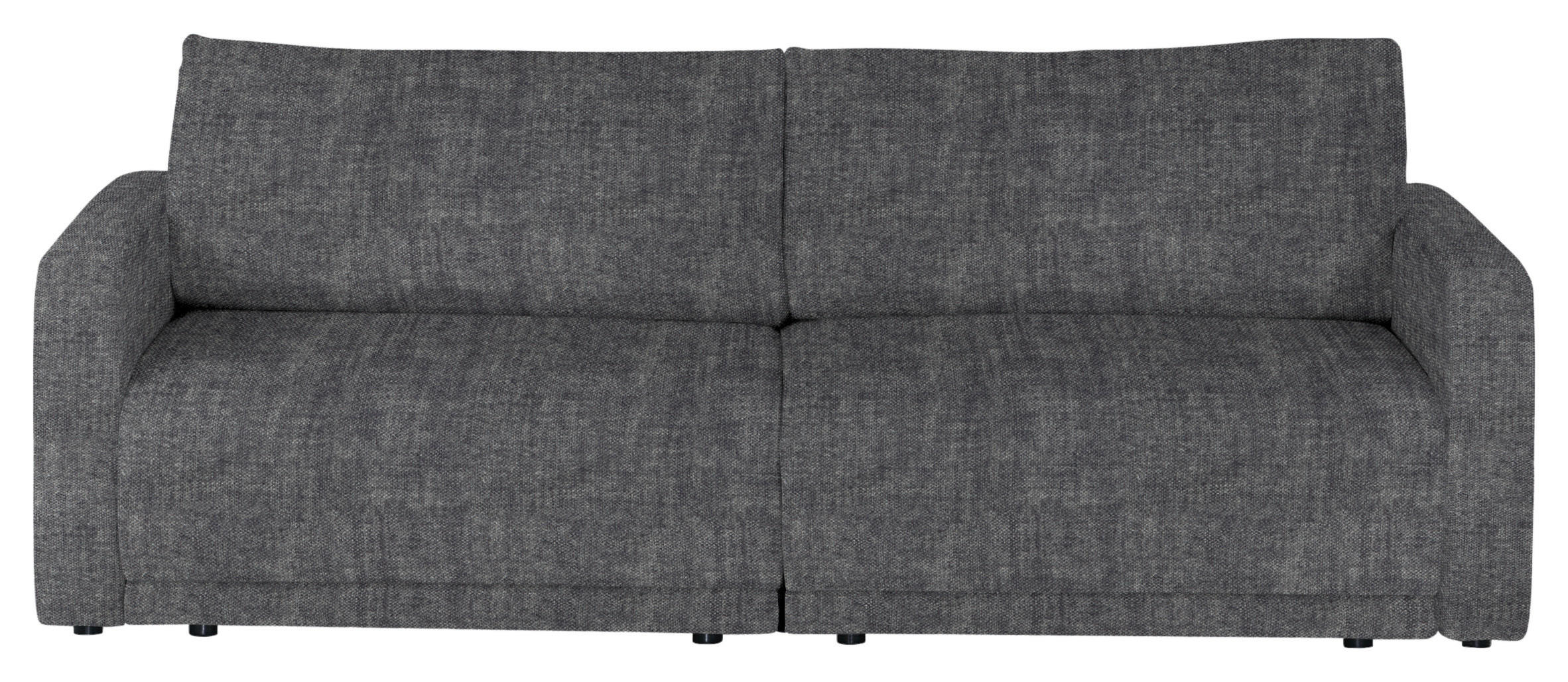 2,5-SITZER in Velours Grau  - Schwarz/Grau, Design, Kunststoff/Textil (240/70/125cm) - Xora