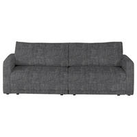 2,5-SITS SOFFA i velour grå  - svart/grå, Design, textil/plast (240/70/125cm) - Livetastic