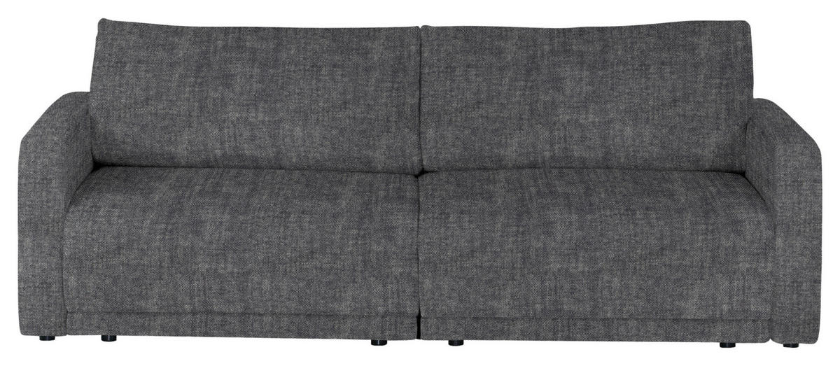2,5-SITS SOFFA i velour grå  - svart/grå, Design, textil/plast (240/70/125cm) - Livetastic