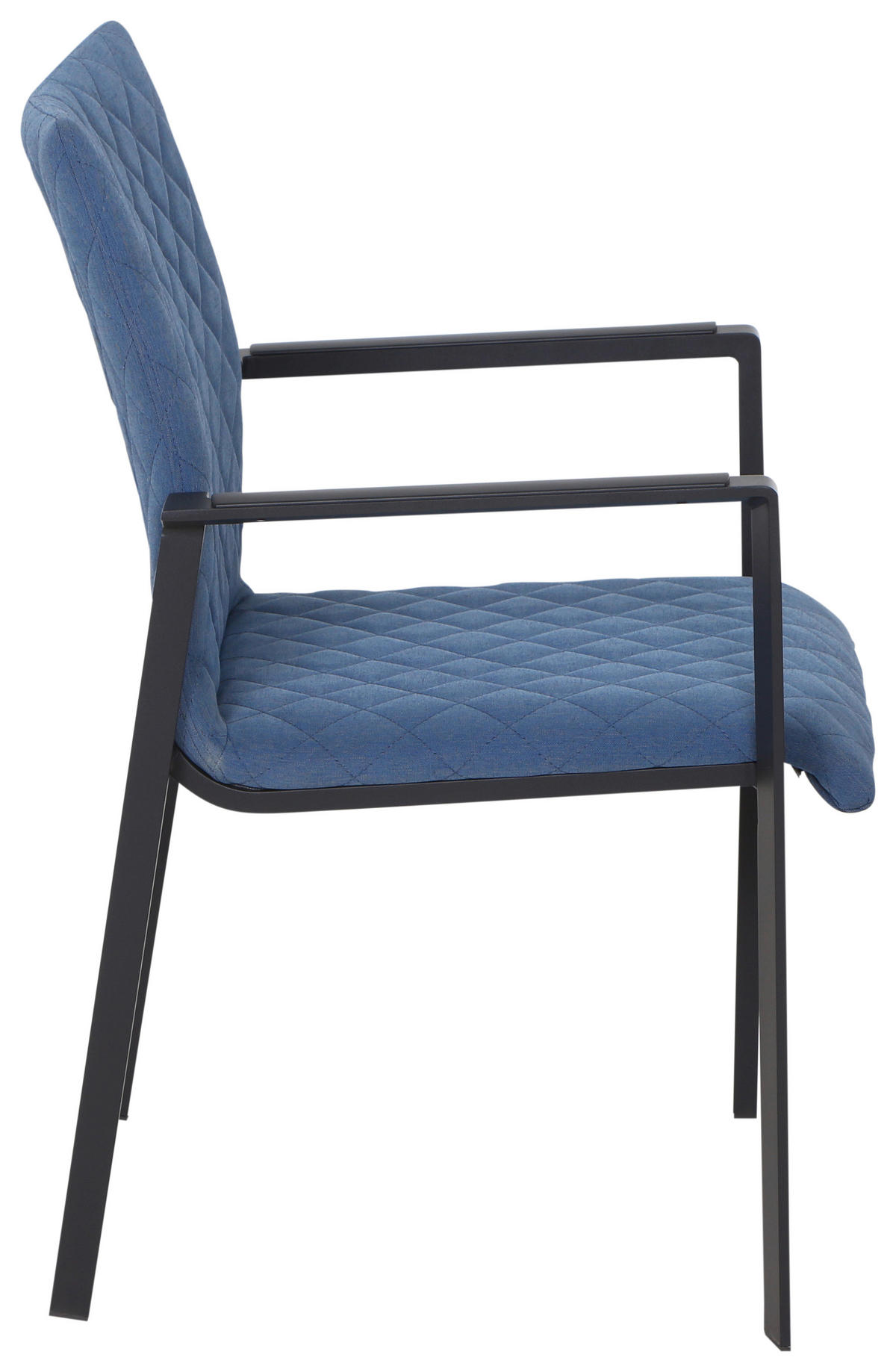 STAPELSESSEL Aluminium Anthrazit, Blau  - Blau/Anthrazit, Design, Textil/Metall (62,5/88/58cm)