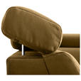 ECKSOFA in Samt Braun, Gelb  - Chromfarben/Gelb, KONVENTIONELL, Textil/Metall (206/271cm) - Carryhome